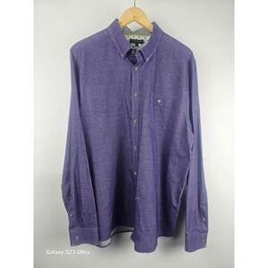 Ted Baker, London, designer, sz7, NWOT, heathered Purple, button down, men's